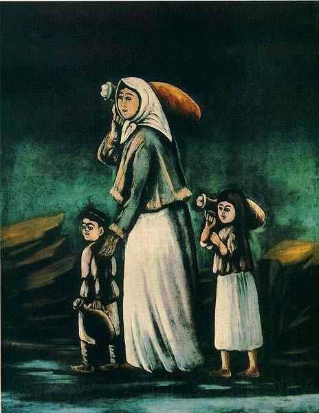 Niko Pirosmanashvili A Peasant Woman with Children Going to Fetch Water Germany oil painting art